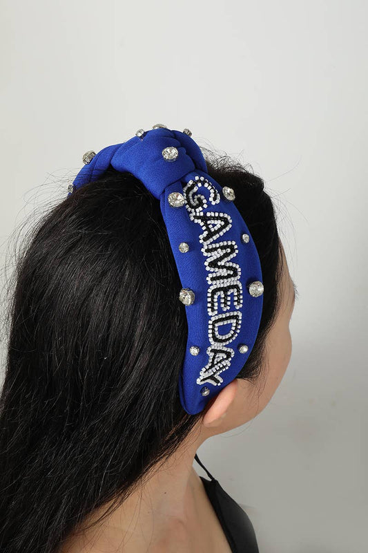 ,,.....Game Day Team Spirit Rhinestone Headband: BLUE-172544 / OS