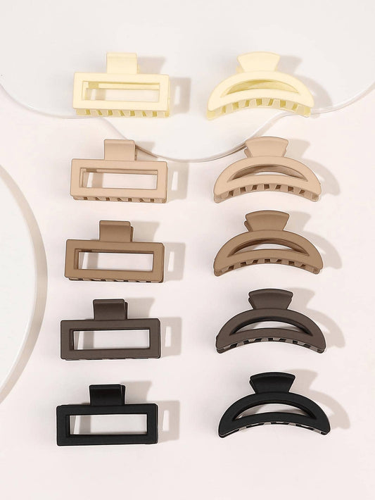 ..._ SI-25101 Small hair Claw Clips: NeutralBlackMix-159647 / OS