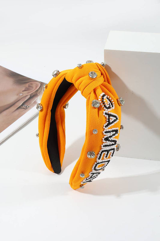 ,,.....Game Day Team Spirit Rhinestone Headband: YELLOW-172541 / OS